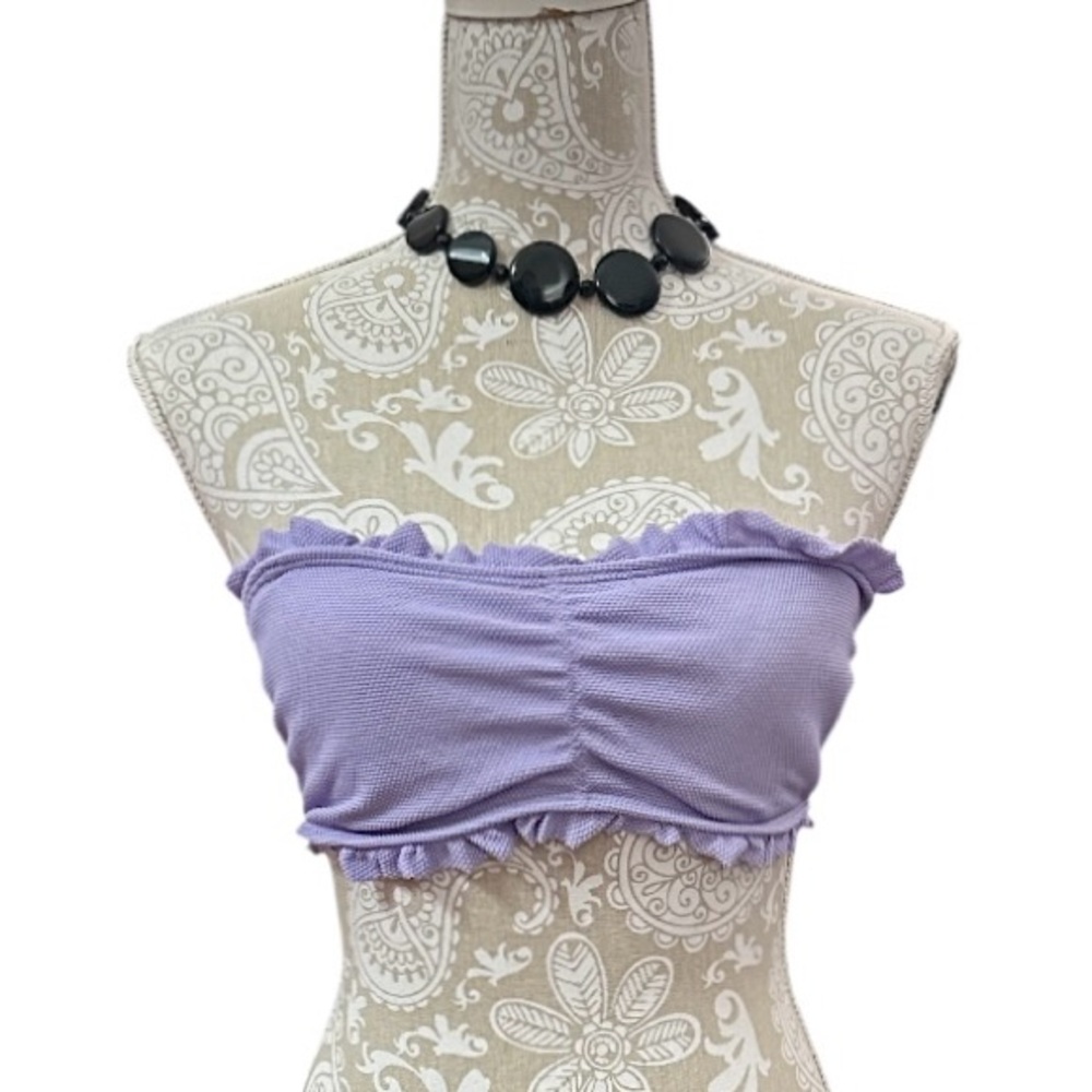 Hollister Lavender Strapless Bikini Top